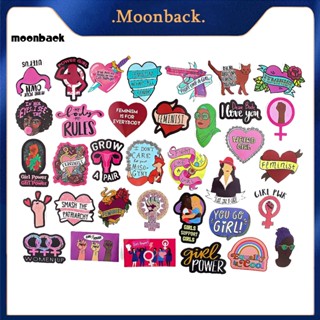 &lt;moonback&gt; สติกเกอร์อัลบั้ม PVC ความหนืดสูง สําหรับตกแต่งกระเป๋าเดินทาง โทรศัพท์มือถือ 35 ชิ้น