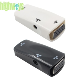 อะแดปเตอร์แปลง HDMI ตัวเมีย เป็น VGA ตัวเมีย 1080P พร้อมสายสัญญาณเสียง สําหรับ PC [highways.th]