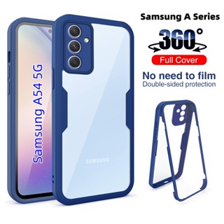 เคส สําหรับ Samsung Galaxy A54 A 54 A34 A 34 A33 A23 A 14 A14 LTE 4G 5G 360 ° เคสโทรศัพท์ อะคริลิค TPU นิ่ม ใส ด้านหน้า ด้านหลัง ยางกันกระแทก