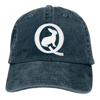 ใหม่ หมวกยีน ปรับขนาดได้ ลายกระต่าย สัญลักษณ์ Q ก่อนวันสตอร์ม Qanon Dt XQ