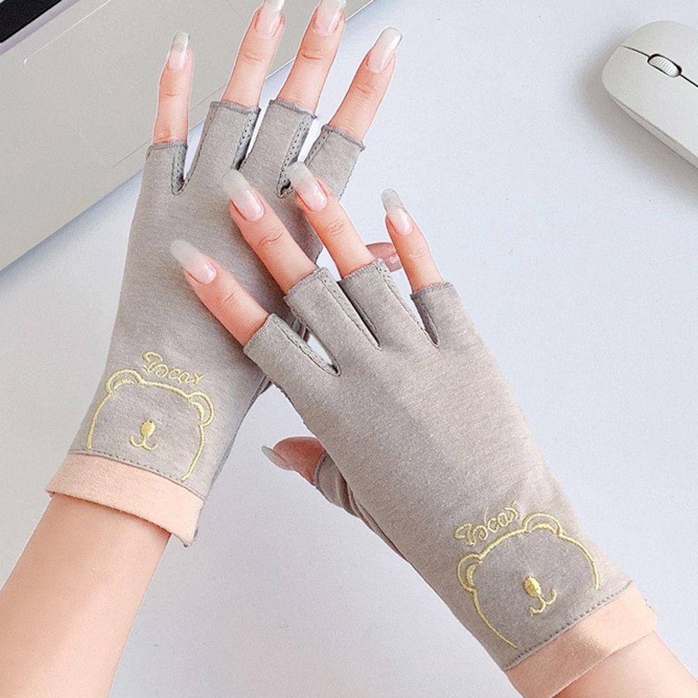Fuzou ถุงมือกันแดด ฤดูร้อน ถุงมือขี่จักรยาน ถุงมือป้องกันรังสียูวี ถุงมือตาข่าย ถุงมือขับรถผู้หญิง ถุงมือ