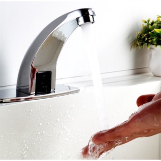 พร้อมส่ง ก๊อกน้ำอัตโนมัติ ก๊อกน้ำเซ็นเซอร์ ก๊อกน้ำ ก๊อกอ่างล้างมือ Hands-free infrared bathroom basin faucet หัวก๊อกน้ำ