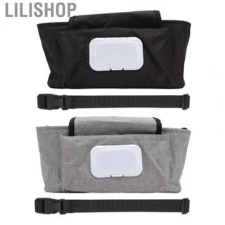 Lilishop Stroller Cup Holder Storage Bag Wearable Large  Stroller Organizer Compact for Travel for