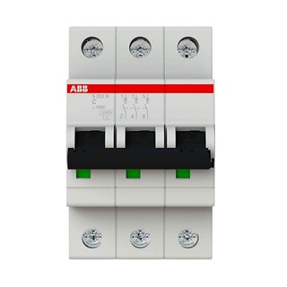 ABB S203M-C50 เซอร์กิตเบรกเกอร์ MCB 50Amp 3Pole 10kA