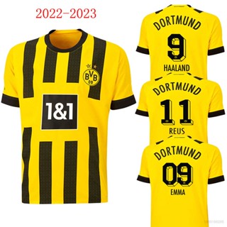 เสื้อกีฬาแขนสั้น ลายทีมชาติฟุตบอล Emma Haaland Reus 2022-2023 ชุดเหย้า สําหรับผู้ชาย และผู้หญิง