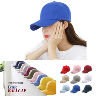 (สินค้ามีสต๊อก) หมวกเบสบอลชายหญิง ม่านบังแดด กันแดด หลากสีให้เลือก