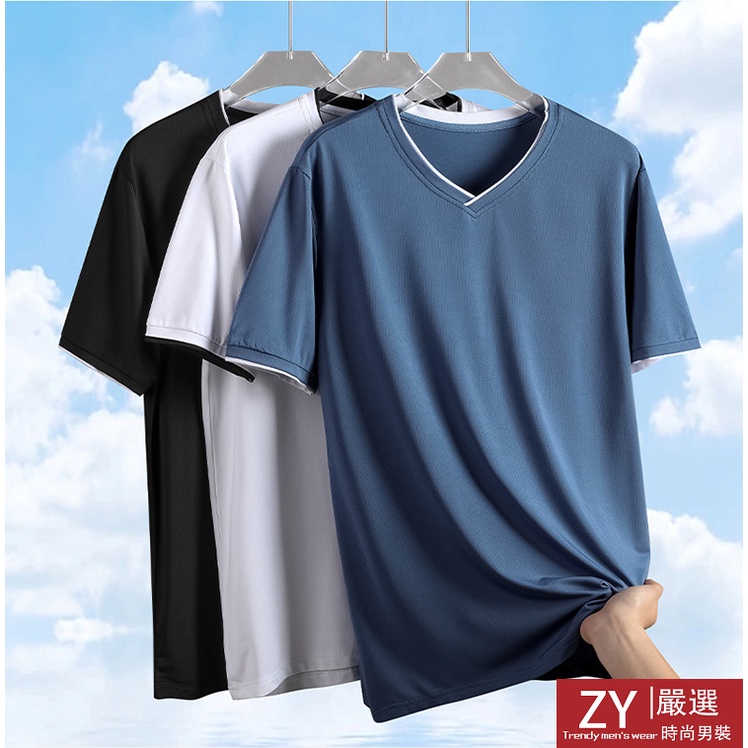 [Speed Outdoor Speed Outdoor] Summer M-6XL Summer Boys Tops Ice Silk Short-Shirts Quick-Drying Cloth