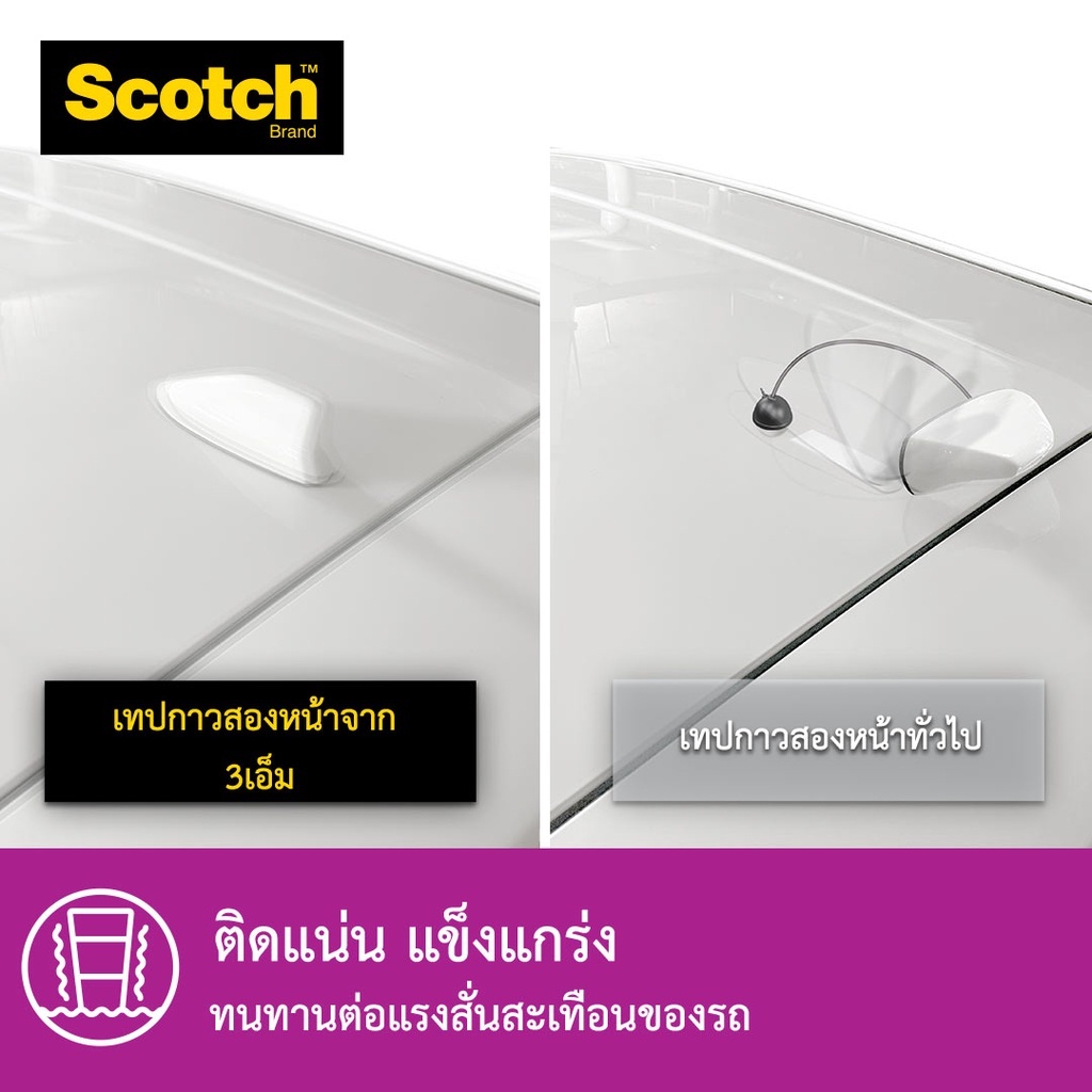 (USP)💯แท้/กล่อง12ม้วน💯 3M SCOTCH AUTO EXTERIOR เทปติดรถยนต์ กาวสองหน้า แรงยึดติดสูง เทปสองหน้าติดชิ้นส่วนรถยนต์ เทป2หน้า - รูปที่ 3
