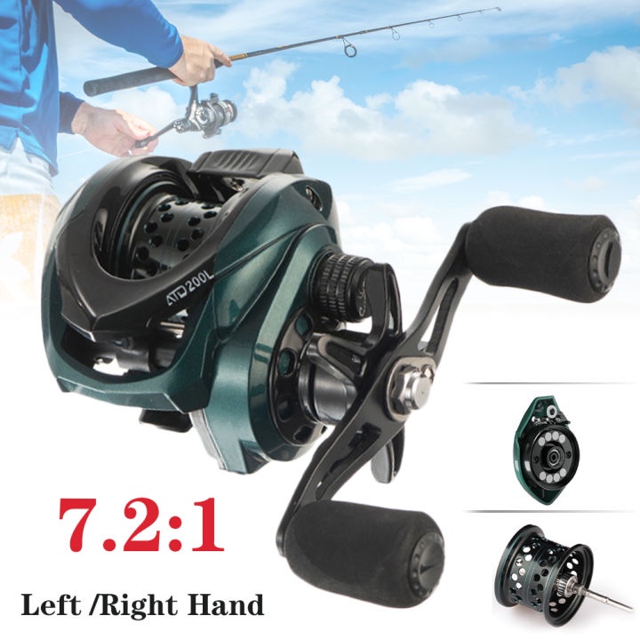 DAIWA รอกเบทคาสติ้งขวามือ/มือซ้าย,รอกตกปลาน้ำหนักเบาสูงสุด10 รอกเบทคาสติ้งแม่เหล็กอัตราทดเกียร์หมุนไ
