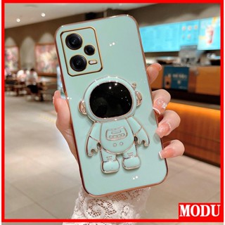 Modu เคสโทรศัพท์มือถือแบบนิ่ม TPU กันกระแทก ลายการ์ตูนนักบินอวกาศ พร้อมที่ตั้งวาง สําหรับ Xiaomi Redmi 12C 10C Note12 Note 12 Pro 9S Plus 8