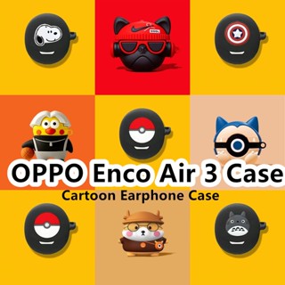 พร้อมส่ง!เคสโทรศัพท์มือถือแบบนิ่ม ลายการ์ตูน สีพื้น สําหรับ OPPO Enco Air 3 Enco Air 3