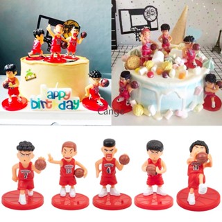 จุด  5 ชิ้น/เซ็ตบาสเกตบอลเด็กเค้กวันเกิดด้านบนตกแต่งงานเลี้ย…