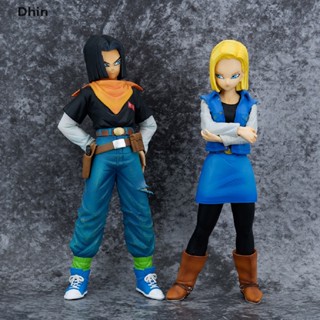 [Dhin] ฟิกเกอร์ PVC อนิเมะดราก้อนบอล Z Android 17 18 ขนาด 24 ซม. ของเล่น สําหรับเก็บสะสม COD