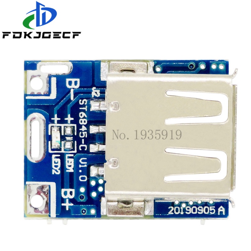 5pcs 5V Boost Converter Step-Up โมดูลแบตเตอรี่ลิเธียมชาร์จป้องกันจอแสดงผล LED USB สําหรับ DIY Charger 134N3P