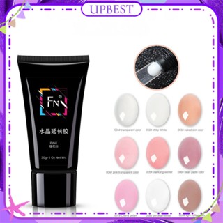 ♕Fn Crystal Extender Nail Enhancer Phototherapy Adhesive 15Ml Model Adhesive Quick Nail Extension Paperless Holder Adhesive Diamond Phototherapy Gel 9สี UPBEST