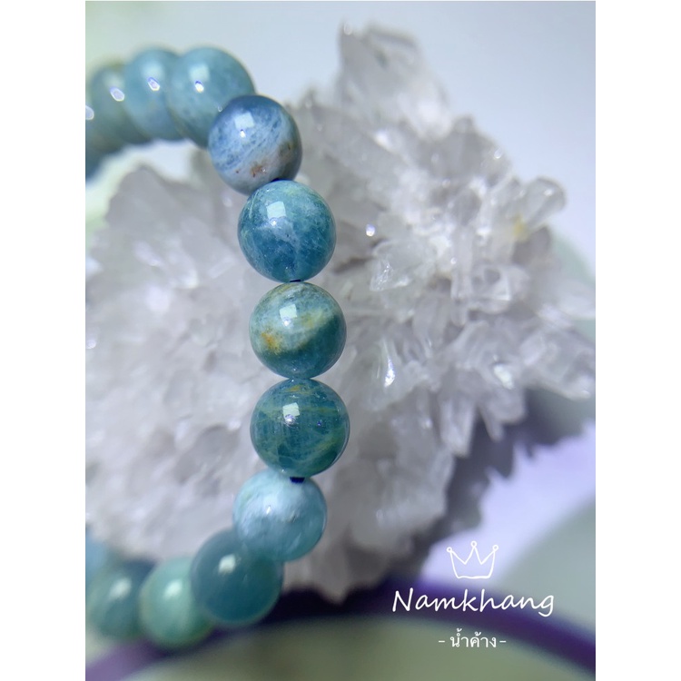 Aquamarine คริสตัลธรรมชาติ สีฟ้า สีเขียว สองสี พร้อมใบรับรอง สไตล์พระ แฟชั่น เข้ากับทุกการแต่งกาย