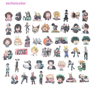 [technicolor] สติกเกอร์ ลายการ์ตูนอนิเมะ My Hero Academia สําหรับติดตกแต่งกีตาร์ สเก็ตบอร์ด แล็ปท็อป DIY 50 ชิ้น