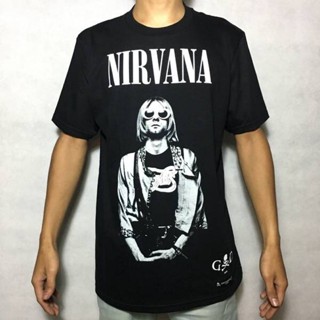 TOP CT☬◈▫เสื้อวง Nirvana x Mastermind x Fear Of God เสื้อยืดวงร็อค