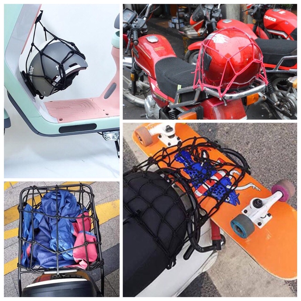 💕 ตาข่าย รัดของ เกี่ยวของ คลุมของ สายรัดตระกร้า มีตะขอ ขนาด 40x40 ซม. อเนกประสงค์ ยึดแน่น แข็งแรง 💕 - รูปที่ 5