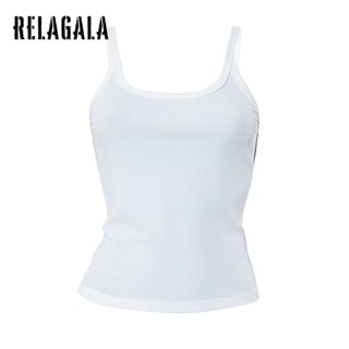 Relagala ใหม่ เสื้อสายคล้องคอลําลอง เข้ารูป สีพื้น เซ็กซี่ แฟชั่นสําหรับสตรี 2023