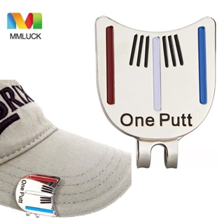 JENNIFERDZ One Putt Golf Hat Clip Magnetic Aiming Tool Golf Putting Alignment Cap Clip Ball Position Mark Practical Golf Training Aids Golf Ball Marker/Multicolor