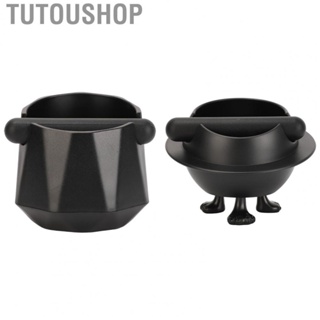 Tutoushop Coffee Knock Box ABS Black Non Slip Multifunctional Coffee Grind Dump Bin with Bar for Kitchen Office Coffee Bar hot