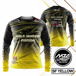 SHIMANO เสื้อกีฬาตกปลา Baju Pancing Salt Water Angler Edition | เสื้อยืดแขนยาว ป้องกันรังสียูวี สําหรับตกปลาชิมาโน่