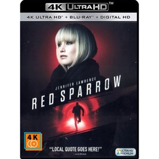 หนัง 4K ออก ใหม่ - Red Sparrow (2018) เรด สแปร์โรว์ หญิงร้อนพิฆาต - แผ่นหนัง 4K UHD (เสียง Eng 7.1 Atmos/ ไทย | ซับ E