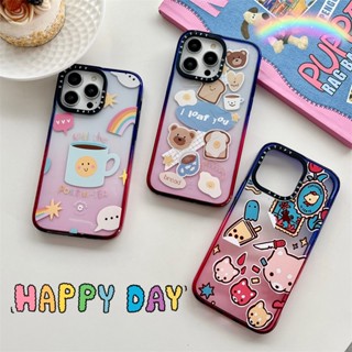 Casetifg เคสโทรศัพท์มือถือ ซิลิโคน TPU แข็ง กันกระแทก ลายหมี ไล่โทนสี พร้อมกล่อง สําหรับ iPhone 11 12 13 14 Pro Max