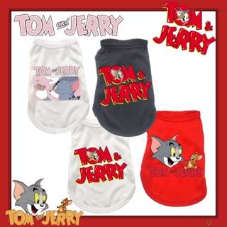 เสื้อกั๊กสัตว์เลี้ยง ผ้าฝ้าย ขนาดเล็ก กลาง ขนาดใหญ่ ลาย Tom&amp;Jerry Text S-XXL สําหรับสุนัข