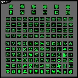[sylviar] สติกเกอร์ฉลาก เรืองแสง สําหรับติดตกแต่งแผงวงจรรถยนต์ รถบรรทุก