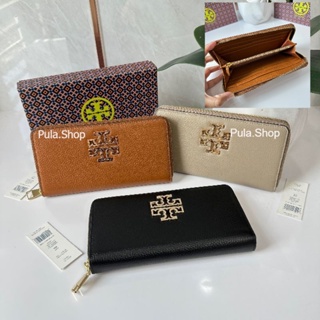 กระเป๋าสตางค์ใบยาว TORY BURCH BRITTEN ZIP CONTINENTAL WALLET 005/007