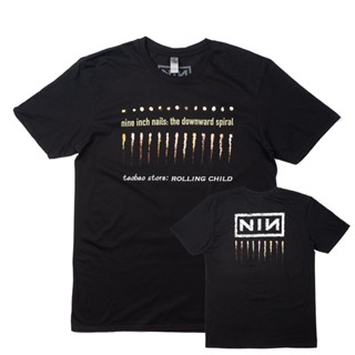 เสื้อยืดแขนสั้น พิมพ์ลาย Nine inch Nails Nine-inch สไตล์วินเทจ