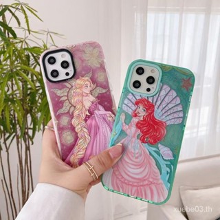 ใหม่ เคสโทรศัพท์มือถือแบบนิ่ม กันกระแทก ลายเจ้าหญิงนางเงือก ราพันเซล สําหรับ iPhone 14 13 12 11 11Promax 12Promax 12Promax 13Promax 14Promax 14Promax 14plus