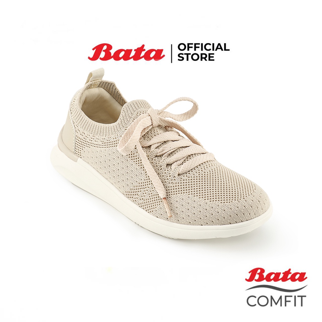 Bata บาจา Comfit รองเท้าผ้าใบเพื่อสุขภาพ แบบผูกเชือก รองรับน้ำหนักเท้าได้ดี  สำหรับผู้หญิง รุ่น SILVER สีเทา 6512746 สีน้ำตาล 6518746