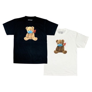 พร้อมส่ง ผ้าฝ้ายบริสุทธิ์ QUITEWELL QWT184 NOTWELL ดำ ขาว T-shirt