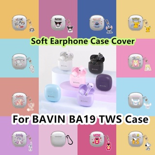 【Case Home】เคสหูฟังใส แบบนิ่ม ลายนักบินอวกาศ และเอเลี่ยน สําหรับ BAVIN BA19 TWS BAVIN BA19