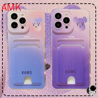 ซองใส่บัตร AMK ใส ลายหัวหมีโหดน่ารัก สําหรับ man Tecno camon 17 17p 18 18p 18t 19 pova pop 6 go 4 3 neo 2 spark 7 7t 18i 7p 8 8p 8t 9 15 5 pro LTE 5G เคสโทรศัพท์เพื่อความสวยงาม CRSKB