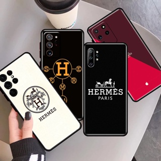 เคสโทรศัพท์ซิลิโคน TPU กันกระแทก ลายโลโก้ Hermes สําหรับ Samsung A52 A52S A53 A71 A72 A81 A91 4G 5G note 20 PLUS ULTRA