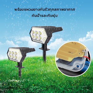 ไฟตกแต่ง (พร้อมส่ง)โคมไฟสนาม 92/108 โคมไฟประดับสวนโซล่าเซลล์ LED Solar light garden ไฟปักสนาม ไฟติดผนัง+สวน solar light