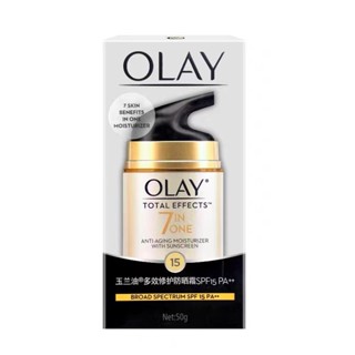 Olay Total Effects 7 in 1 ครีมกันแดด ให้ความชุ่มชื้น ต่อต้านริ้วรอย SPF15 PA++ 50 กรัม