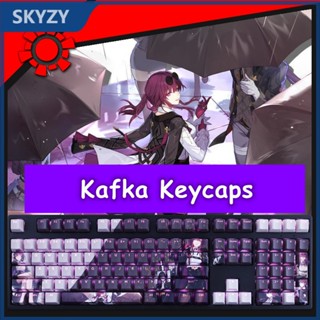 Kafka Keycaps Cherry Profile Honkai Star Rail Anime PBT Dye Sub คีย์บอร์ดเชิงกล Keycap