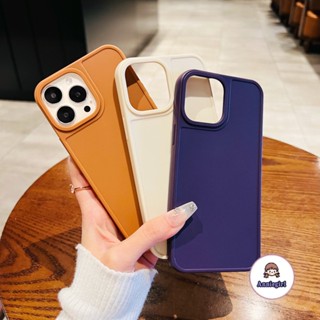 [พร้อมส่ง] เคสโทรศัพท์มือถือแบบนิ่ม Tpu กันกระแทก กันรอยขีดข่วน สีพื้น เรียบง่าย สําหรับ IPhone 11 12 13 14 Pro Max