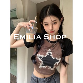 EMILIA SHOP  เสื้อยืด เสื้อครอป เสื้อผ้าแฟชั่นผู้หญิง สไตล์เกาหลี 2023 ใหม่  Korean Style รุ่นใหม่ Unique Beautiful A29J13I 36Z230909