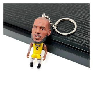 Soccerwe พวงกุญแจฟิกเกอร์ รูปบาสเก็ตบอล LeBron James 6 LeBron ขนาดมินิ 7 ซม. สีเหลือง สําหรับเก็บสะสม 2023