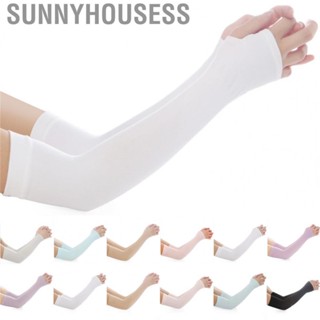 Sunnyhousess Ice Silk Sunscreen Sleeves Summer Ice Sleeves Cooling Arm Sleeves for Men Women Outdoors Activity Driving