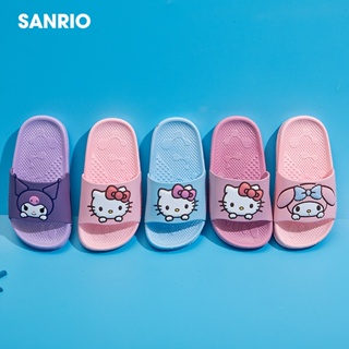 SANRIO รองเท้าแตะ พื้นนิ่ม กันลื่น ลายการ์ตูนน่ารัก เหมาะกับเดินชายหาด แฟชั่นฤดูร้อน สําหรับเด็ก 0527