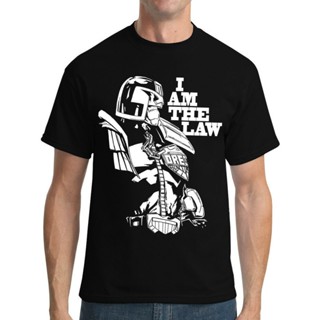 ขายดี เสื้อยืด พิมพ์ลายกราฟฟิค Judge Dredd The Law 2000Ad สีดํา พลัสไซซ์ ของขวัญวันวาเลนไทน์ สําหรับผู้ชาย 572967