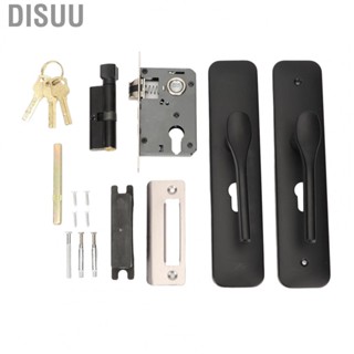 Disuu Door Handle Lock Set  Colorfast  Oxidation Door Lock Set Bending Angle Aesthetic Style  for Bathroom