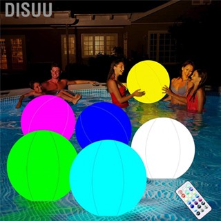 Disuu Inflatable Light Up Beach Ball PVC 16 Colors  Control  Beach Ball for Swimming Pool